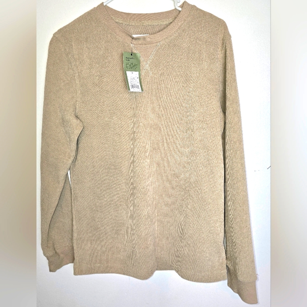 Tan Long Sleeve Sweater Mens Small NEW